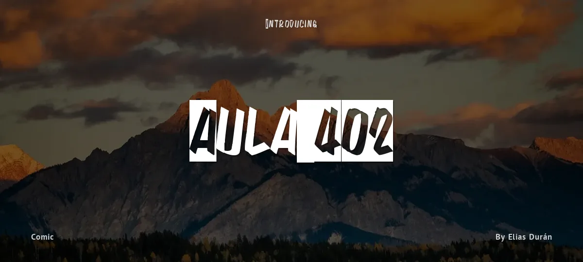 Aula 402 font preview