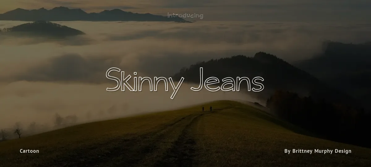 Skinny Jeans font preview