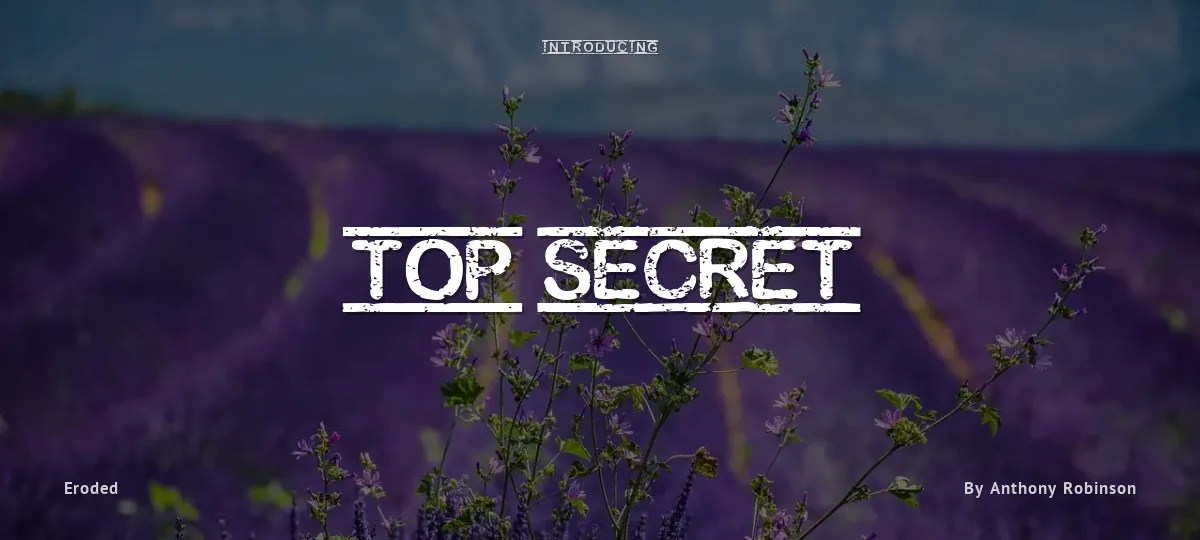 Top Secret font preview