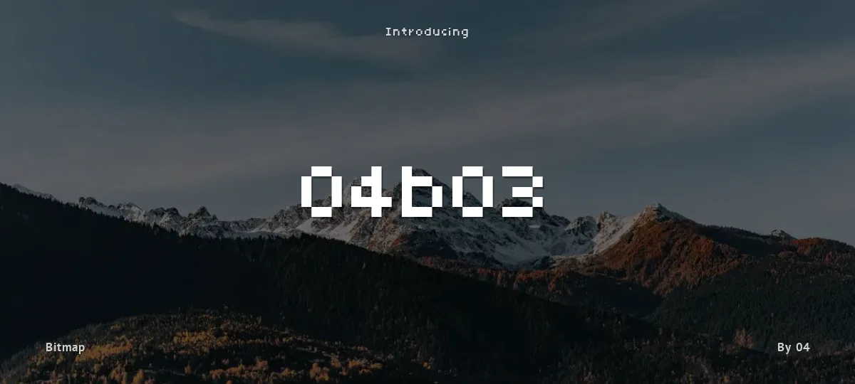 04b03 font preview