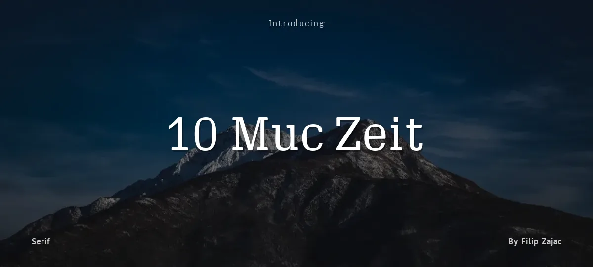 10 Muc Zeit font preview