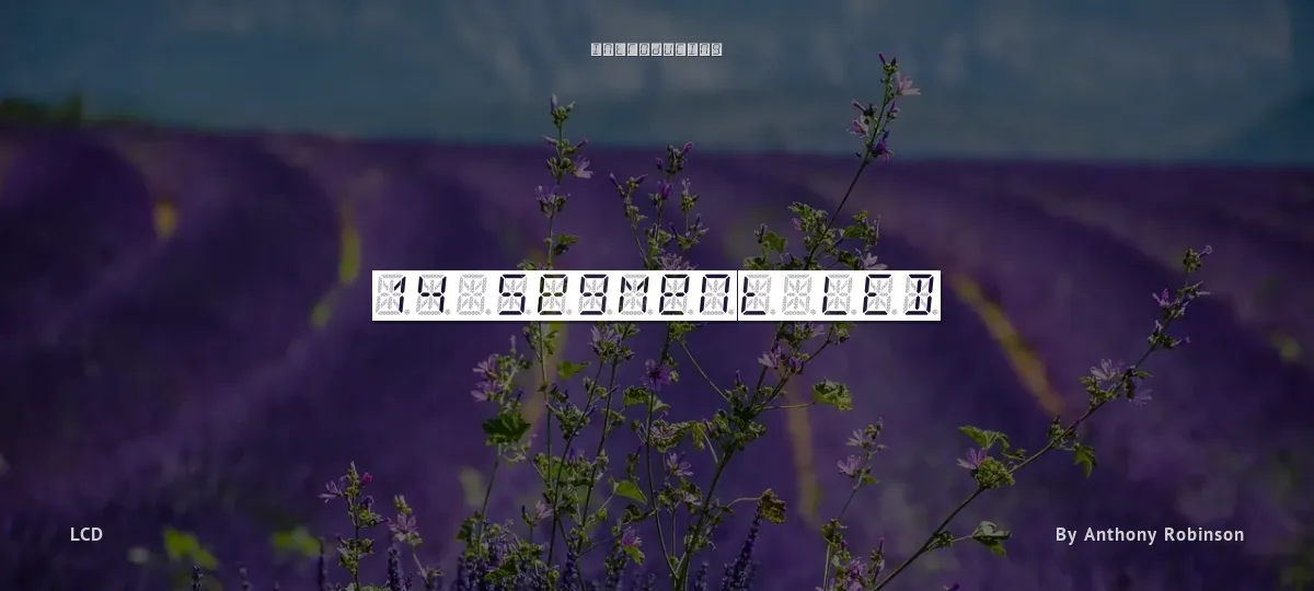 14 Segment LED font preview