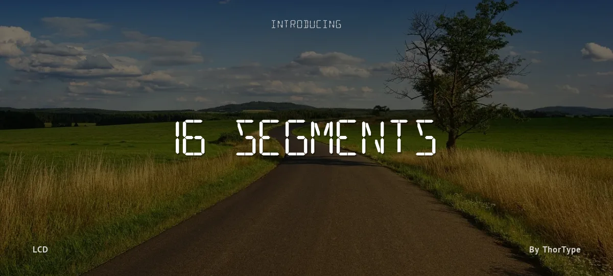 16 Segments font preview