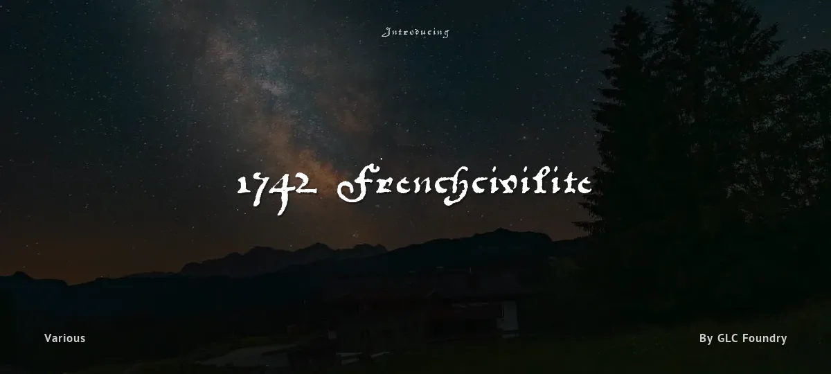 1742 Frenchcivilite font preview
