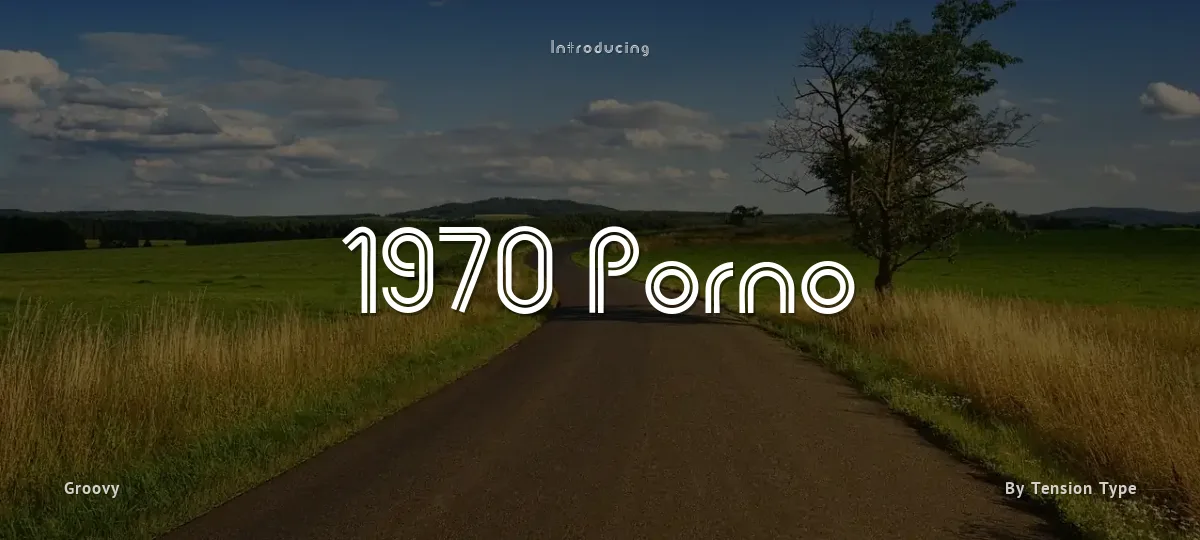 1970 Porno font preview