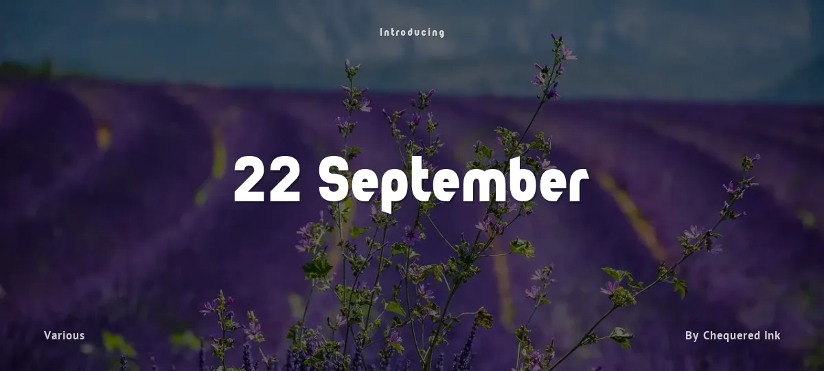 22 September font preview