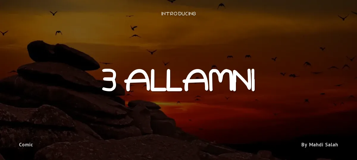 3 Allamni font preview
