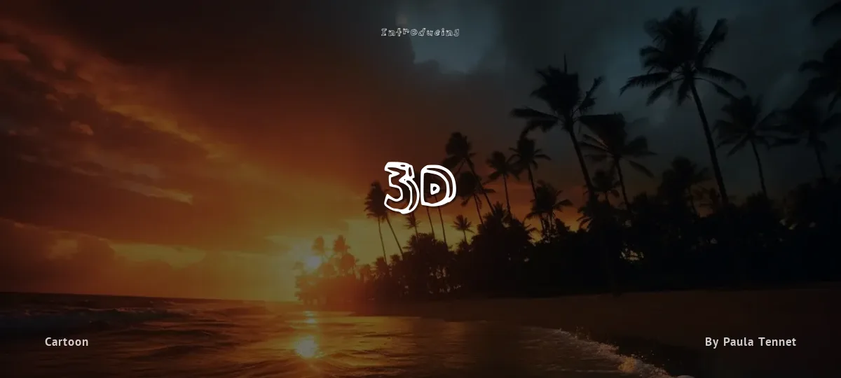 3D font preview