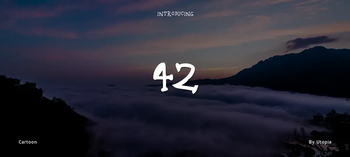 42 font preview