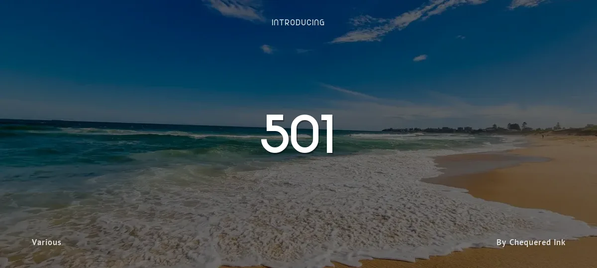 501 font preview