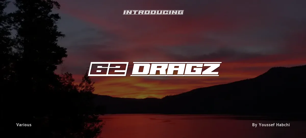 62 Dragz font preview