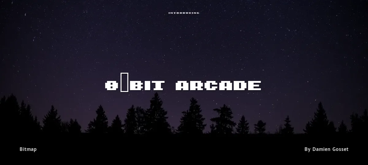 8-bit Arcade font preview