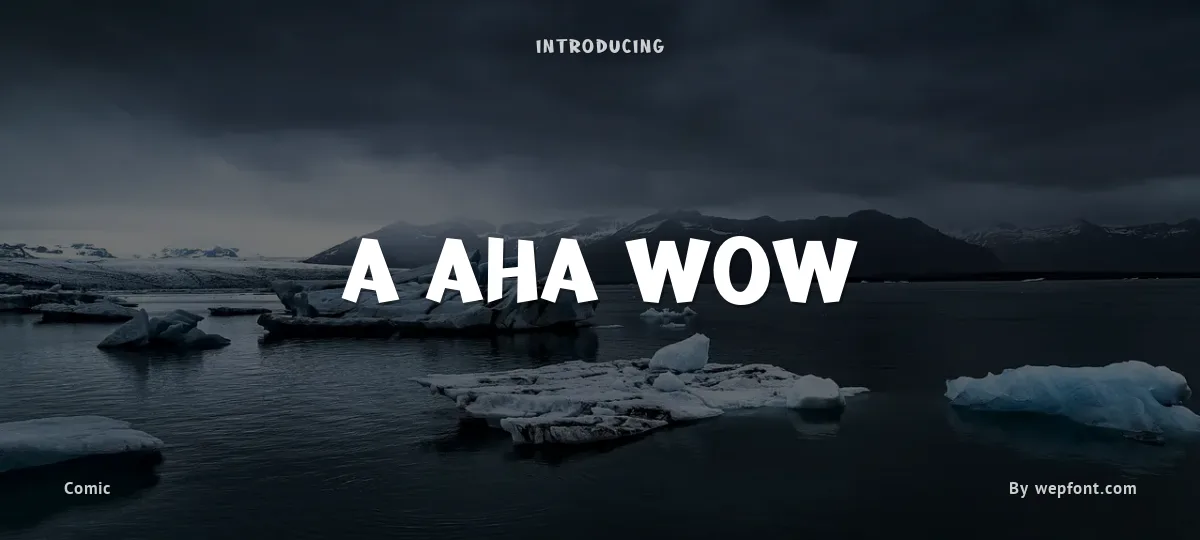 A Aha Wow font preview