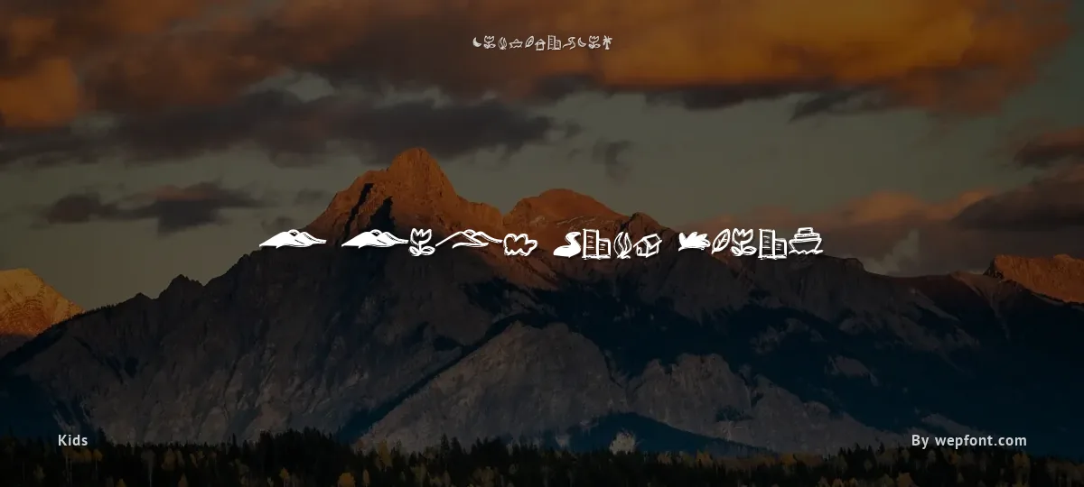 A Anak Cute Bonus font preview