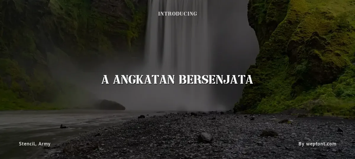 A Angkatan Bersenjata font preview