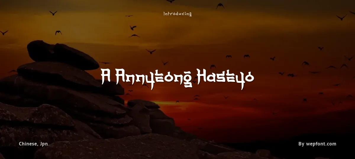 A Annyeong Haseyo font preview
