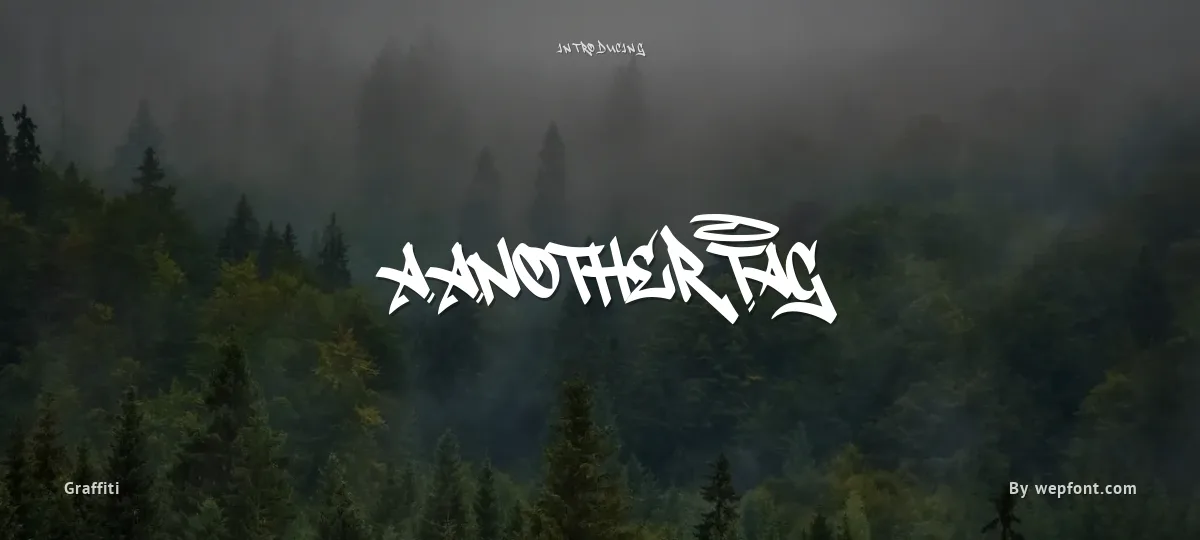 A Another Tag font preview