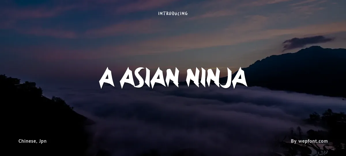 a Asian Ninja font preview