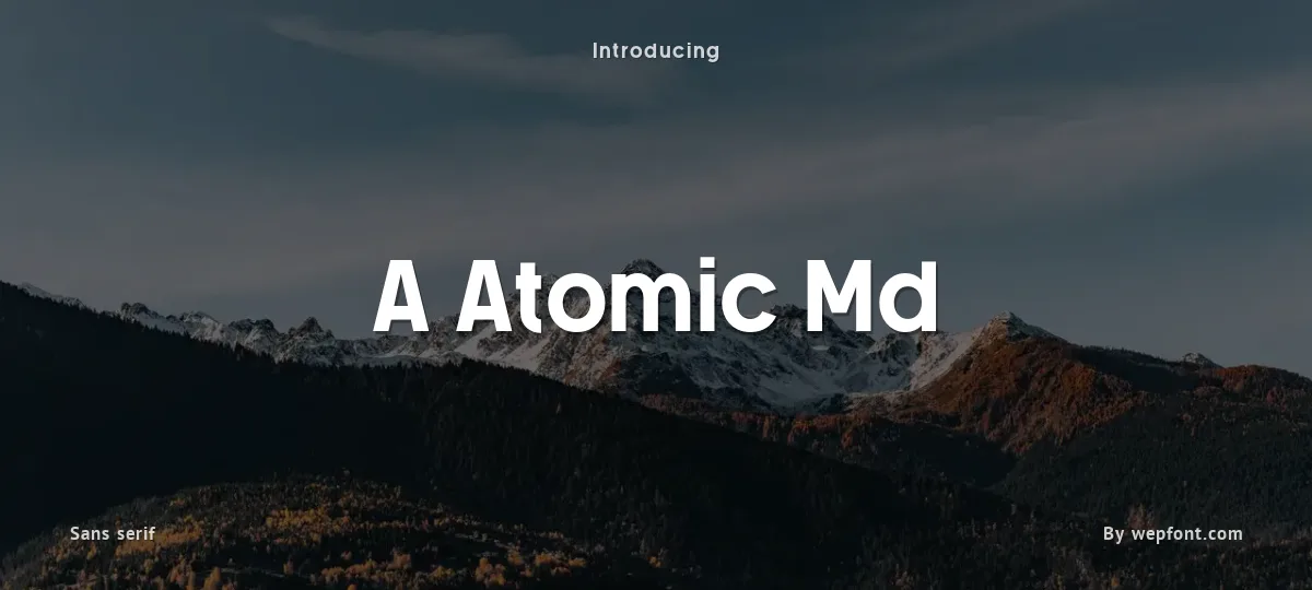 A Atomic Md font preview