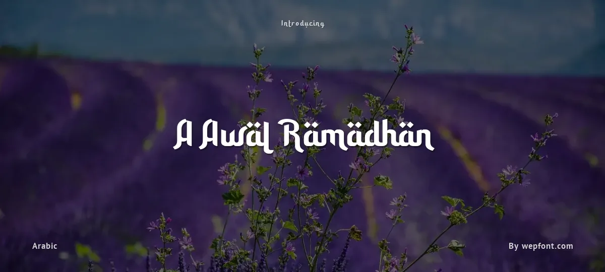 A Awal Ramadhan font preview