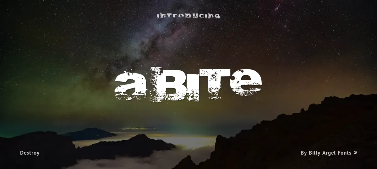 A Bite font preview