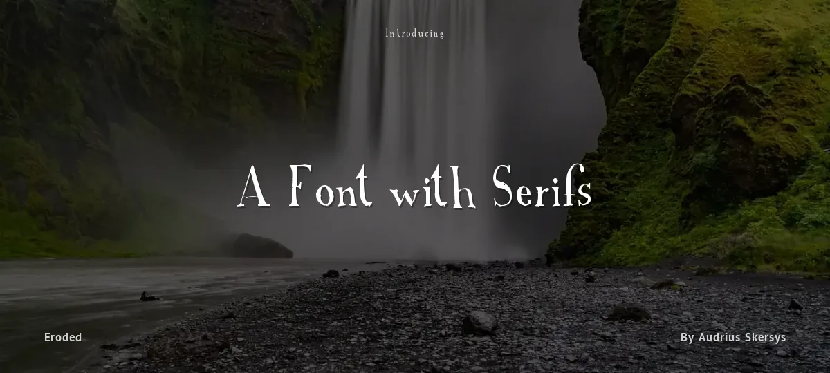 A Font with Serifs font preview
