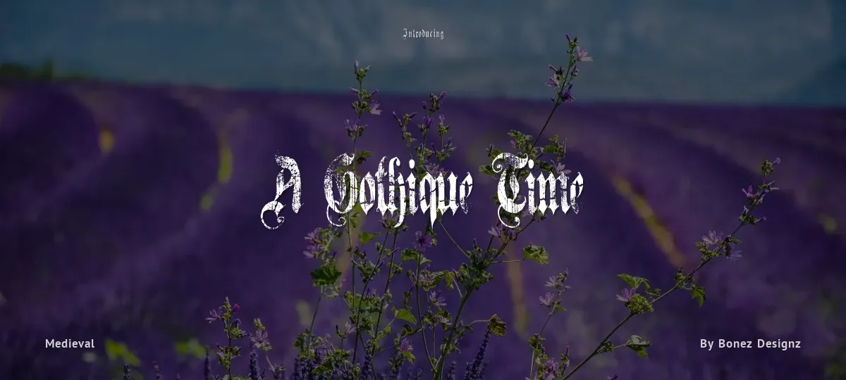 A Gothique Time font preview