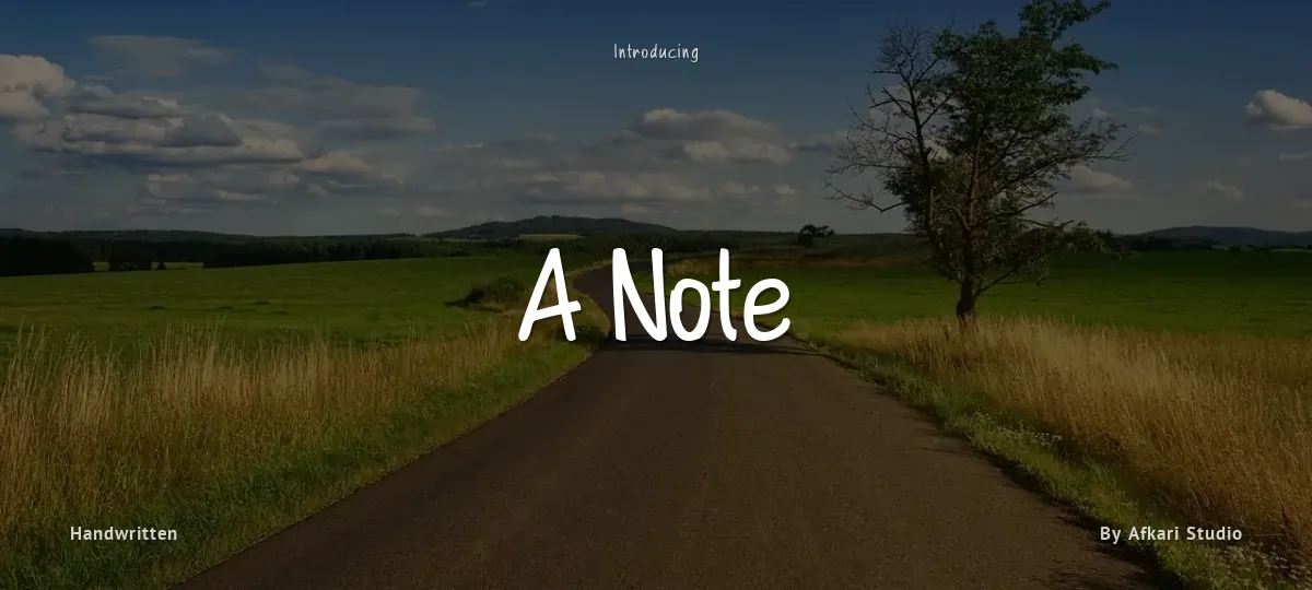 A Note font preview