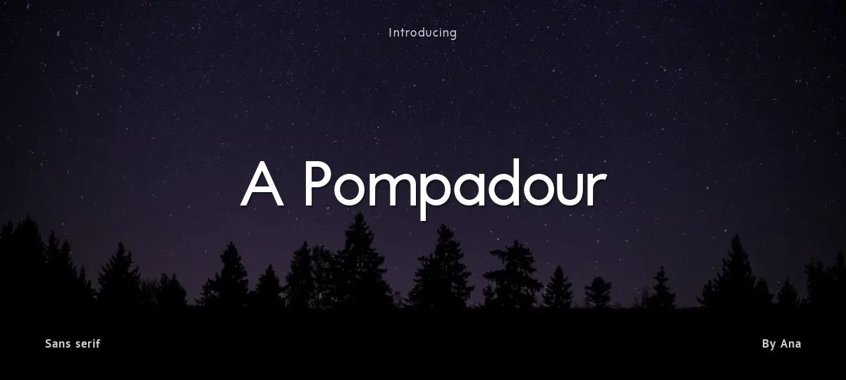A Pompadour font preview