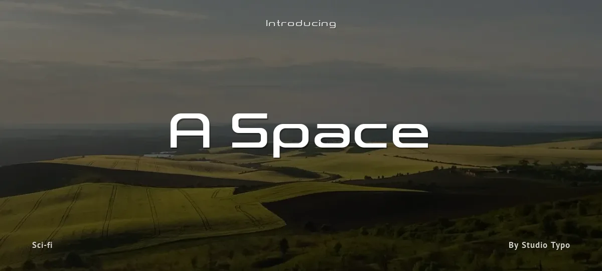A Space font preview