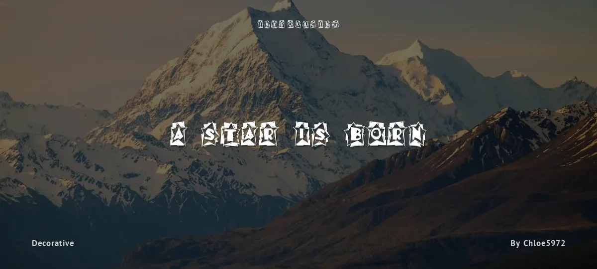A star is born font preview