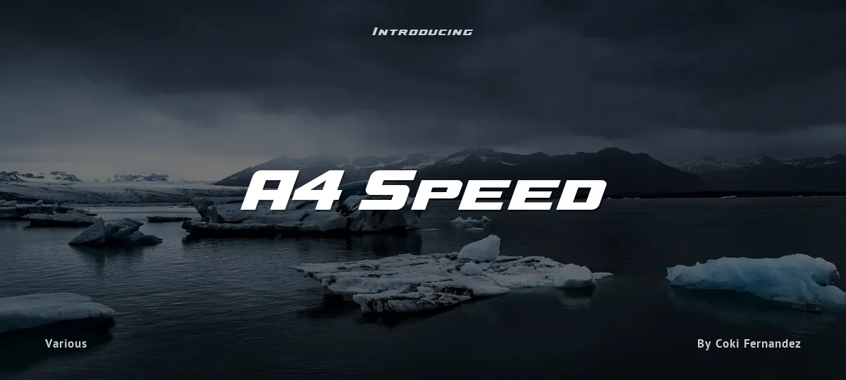 A4 Speed font preview