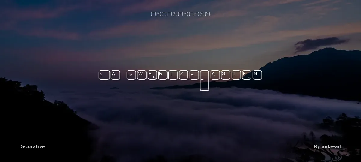 Aa Qwertz-Tasten font preview