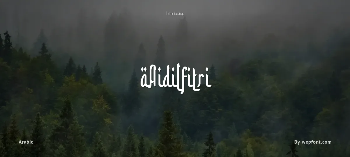 aAidilfitri font preview