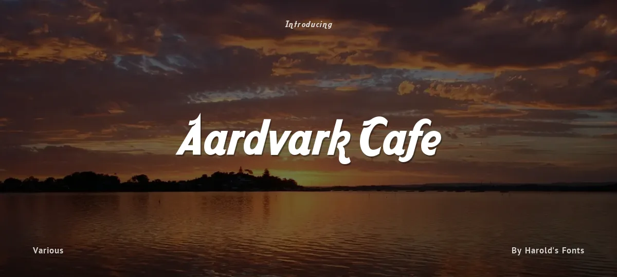 Aardvark Cafe font preview