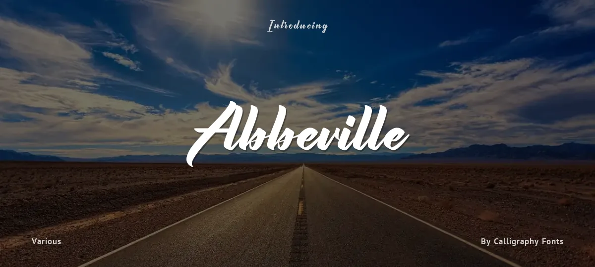 Abbeville font preview