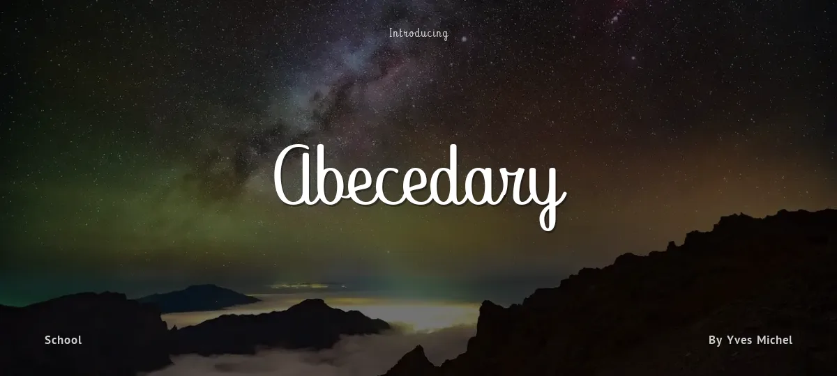 Abecedary font preview