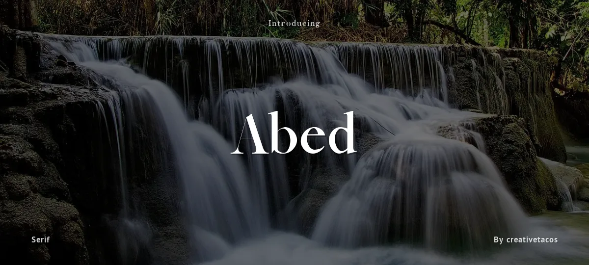 Abed font preview
