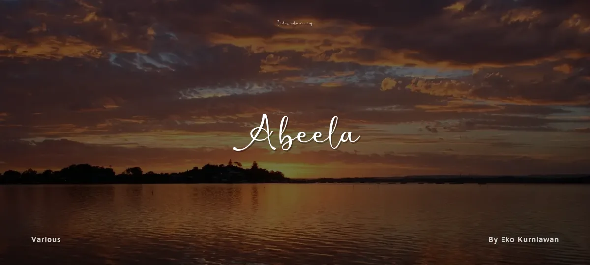 Abeela font preview