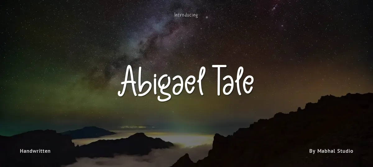 Abigael Tale font preview