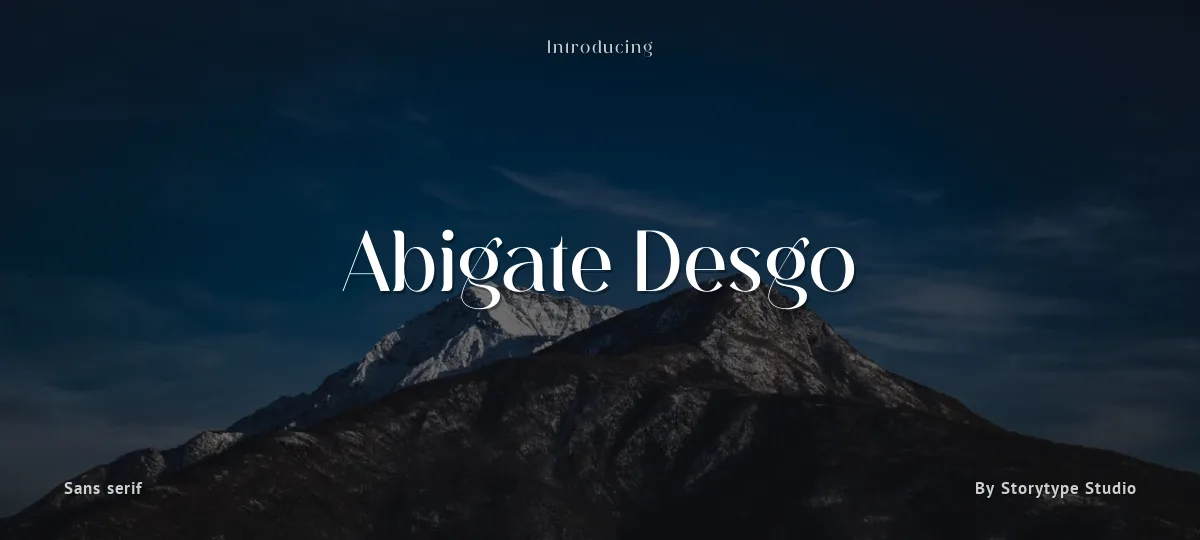 Abigate Desgo font preview