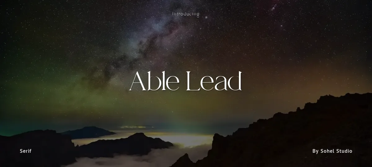 Able Lead font preview