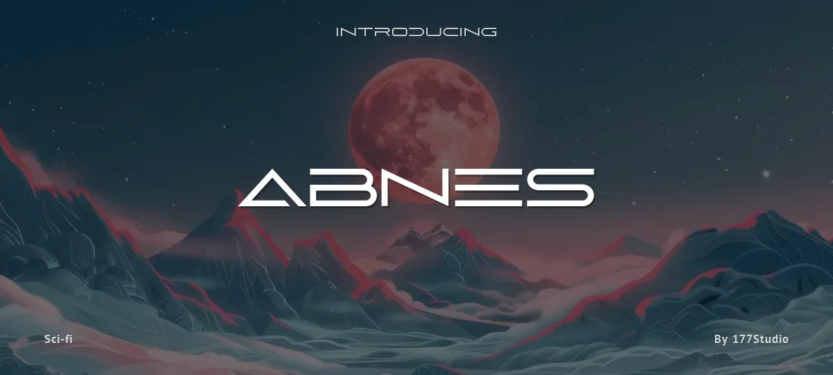 Abnes font preview