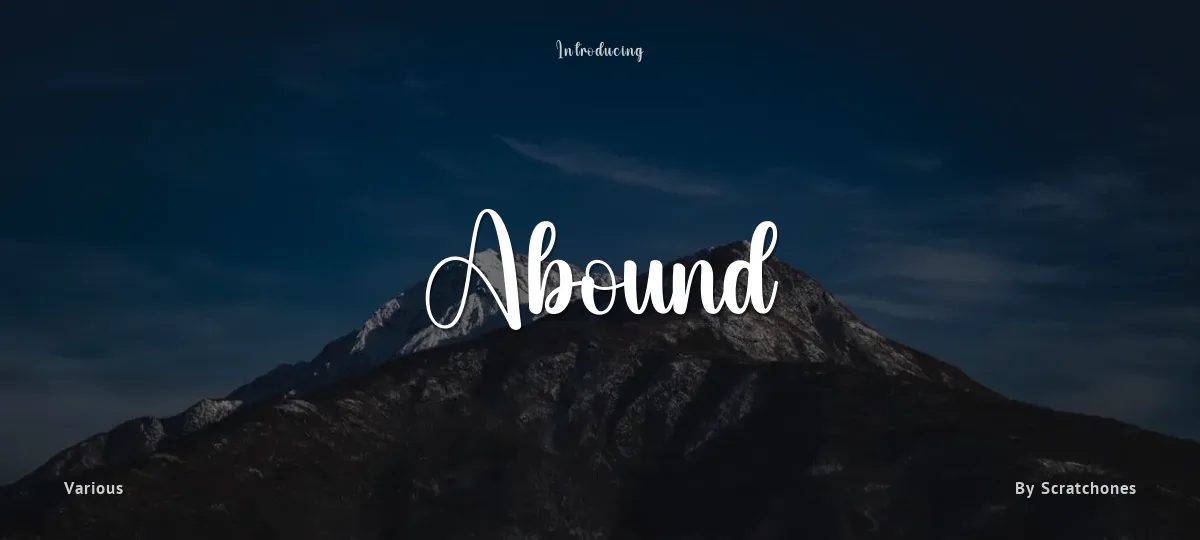 Abound font preview