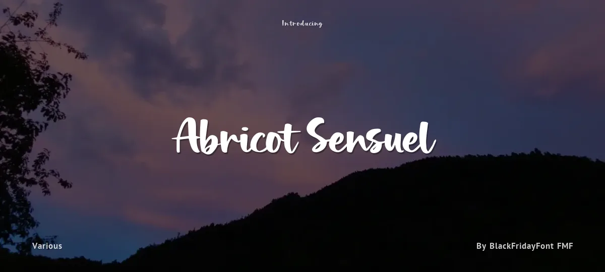 Abricot Sensuel font preview