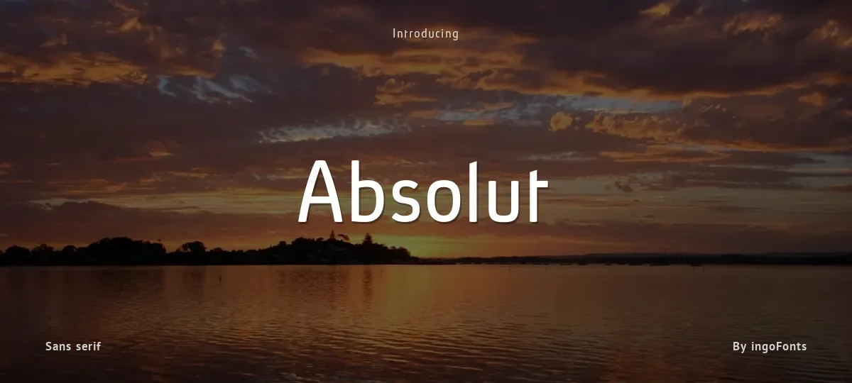 Absolut font preview