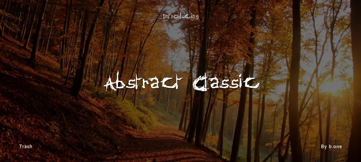 Abstract Classic font preview