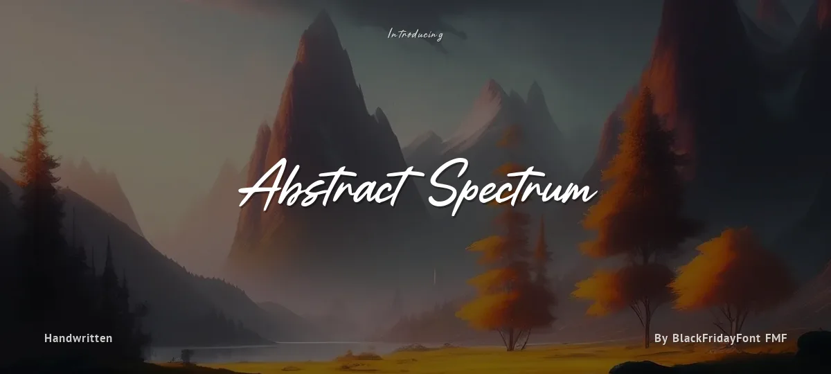 Abstract Spectrum font preview