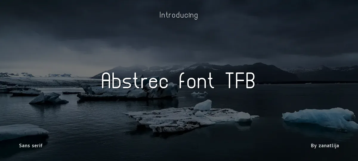 Abstrec font TFB font preview