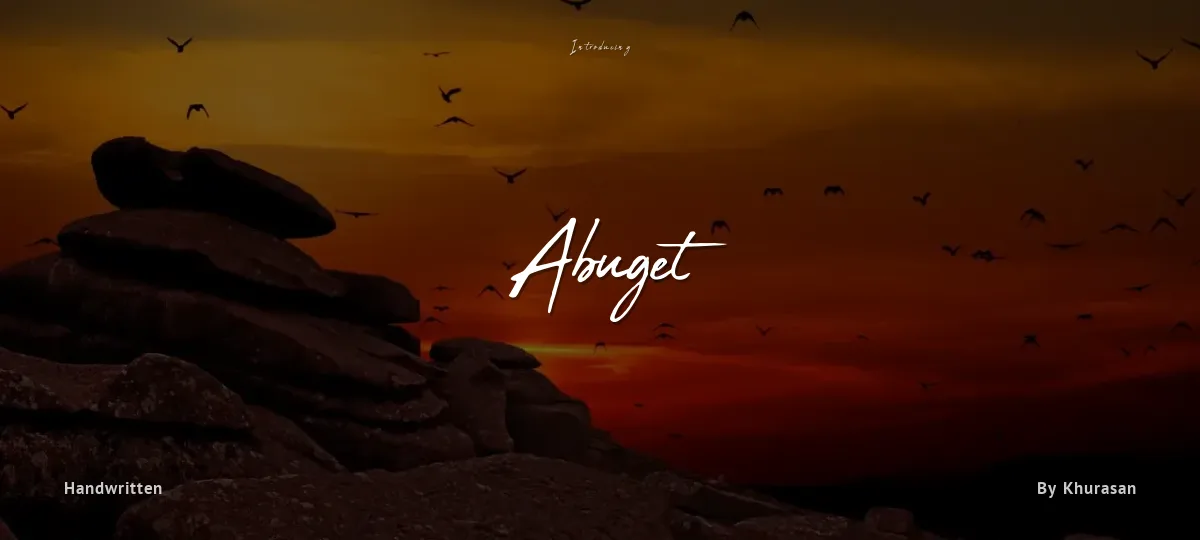 Abuget font preview